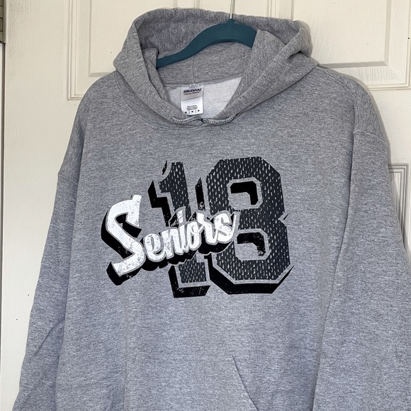 NWOT Unisex Seniors 18 Grey Hoodie Size Medium - Picture 5 of 5